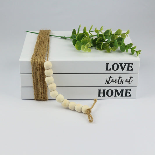 “LOVE STARTS AT HOME”  AFFIRMATION DECORATIVE BOOK SET (EMPTY PAGES)