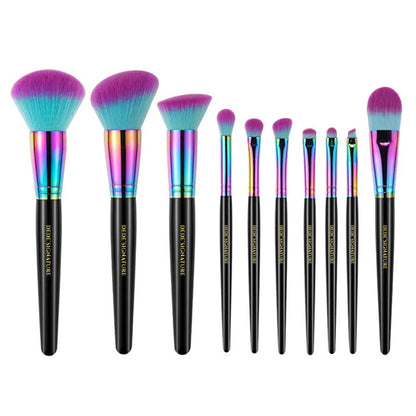 10 Piece Holographic Brush Set