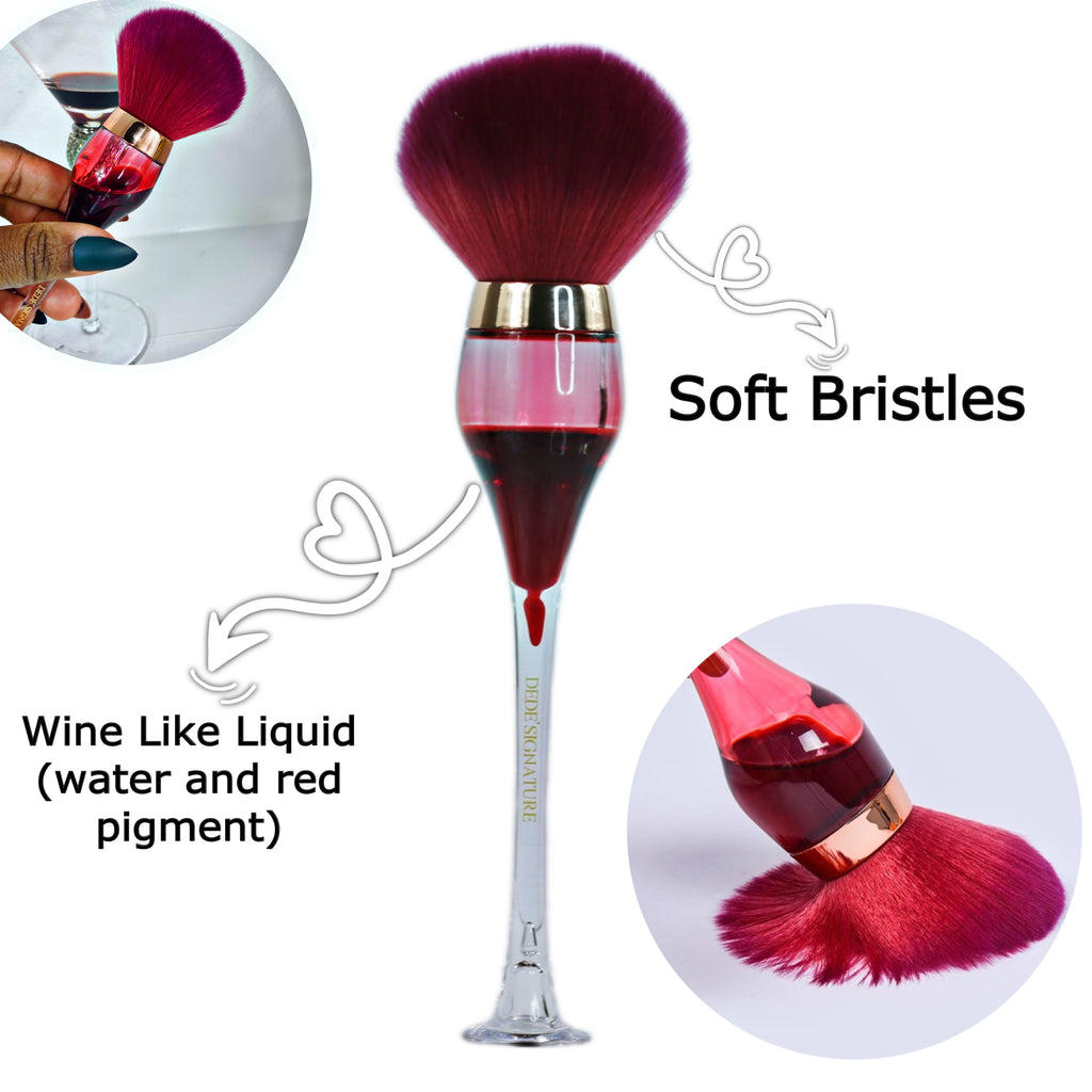 RED WINE HOUR GLASS MAKEUP BRUSH