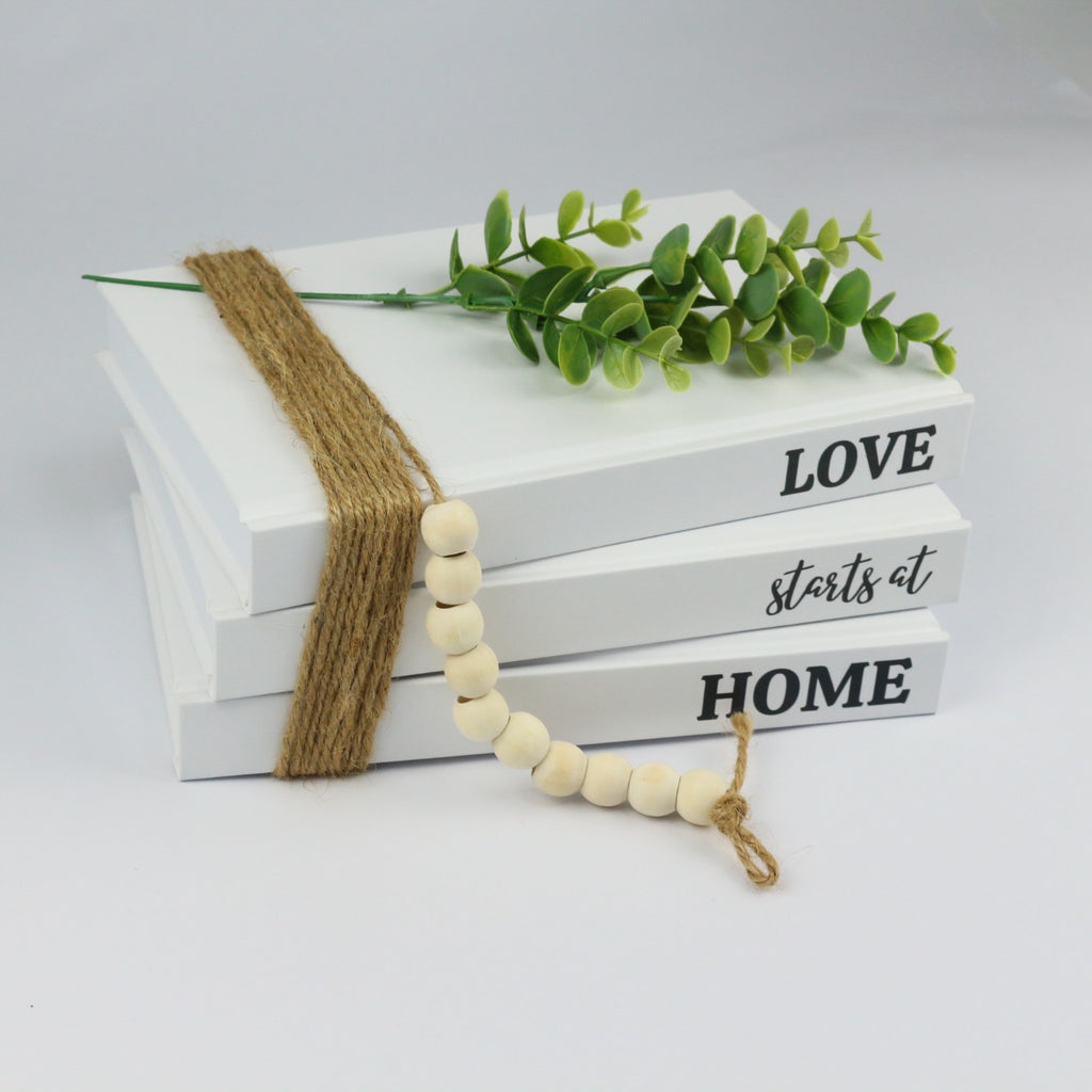 “LOVE STARTS AT HOME”  AFFIRMATION DECORATIVE BOOK SET (EMPTY PAGES)