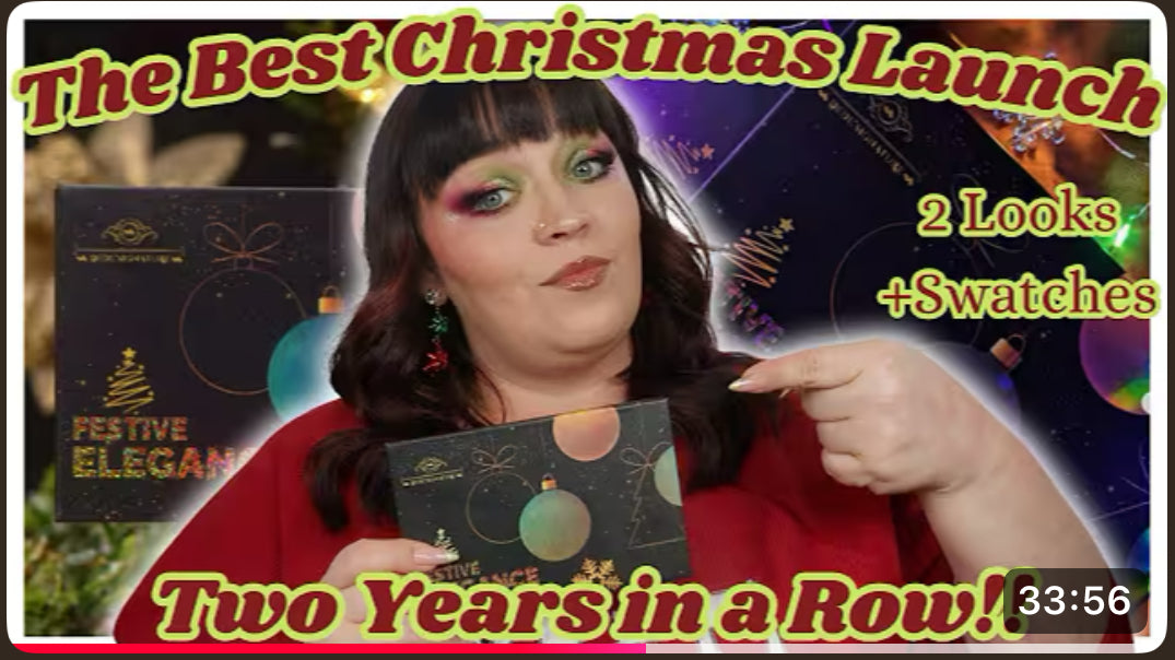 Load video: YouTube Review of FESTIVE ELEGANCE PALETTE