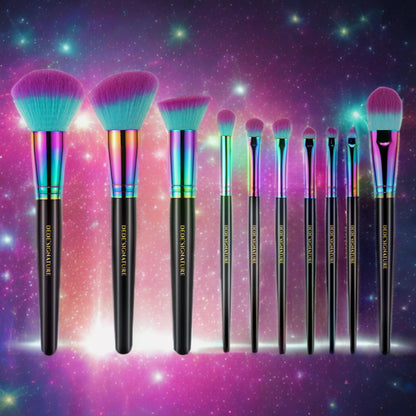 10 Piece Holographic Brush Set